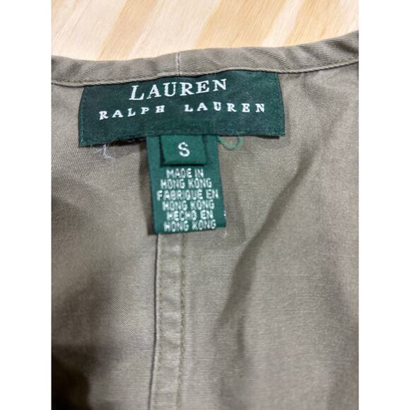Lauren Ralph Lauren Utility Safari Vest Women’s Small Green Multi-Pocket Zip - Picture 5 of 6